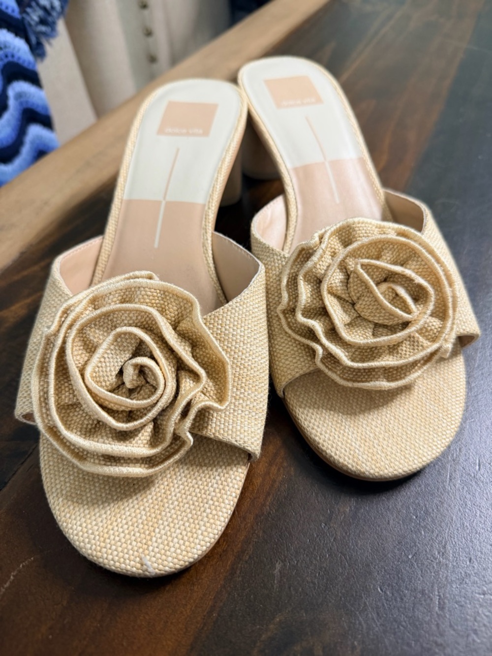 Dolce Vita Tan Floral Slide Mules